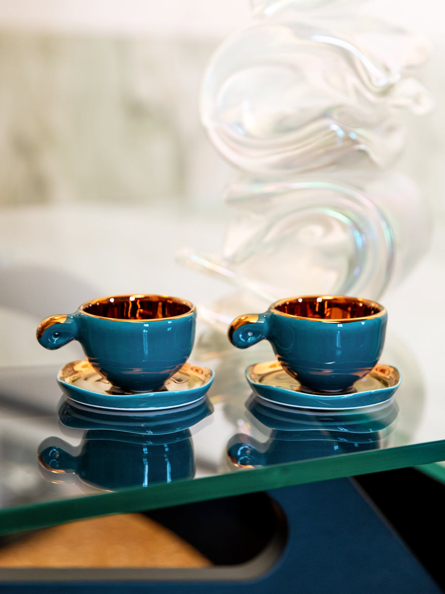 RITZENHOFF 3721004 Tazza da caffè espresso 95 ml - Serie Genussklasse No. 4 - Set con piattino, in porcellana - Pezzo di design RITZENHOFF 3721004 Tazza da caffè espresso 95 ml - Serie Genussklasse No. 4 - Set con piattino, in porcellana - Pezzo di design