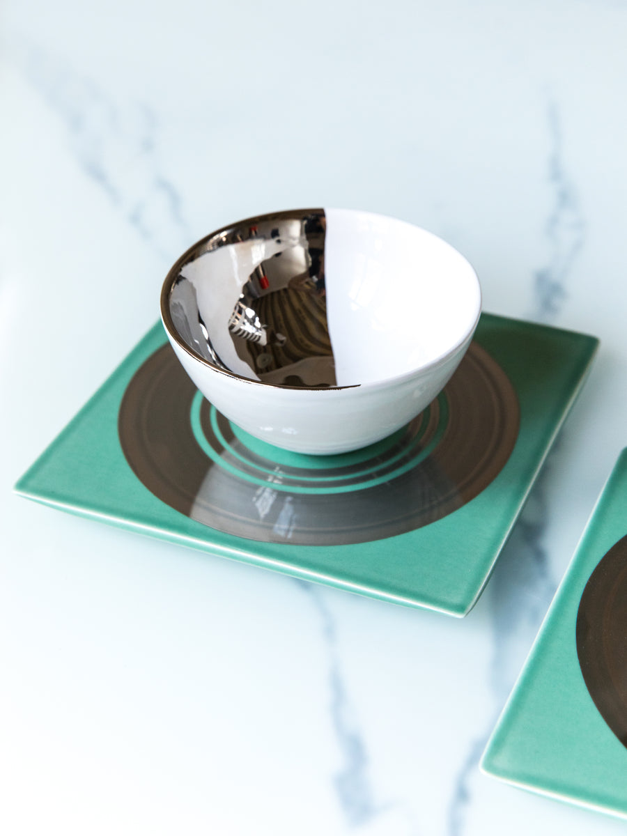 Set Vase 'Cilindro' & Coffee Cup & Tray 'Aura'
