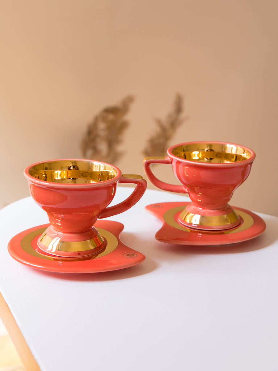 Tea Cup 'Luna' set of 2